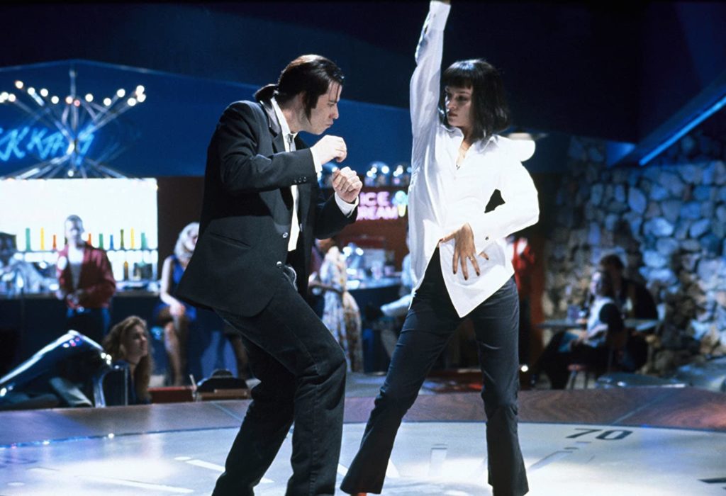 Pulp Fiction Dance Contest Mia Wallace and Vincent Vega (Uma Thurman and John Travolta)